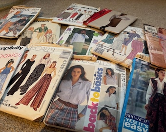 90&#39;s Sewing Patterns | Parachute Pants, Skirt, Blazers, Blouses, Suits, Size 8, 10, 12, 14, 16, 18 | Butterick, McCall&#39;s, Simplicity