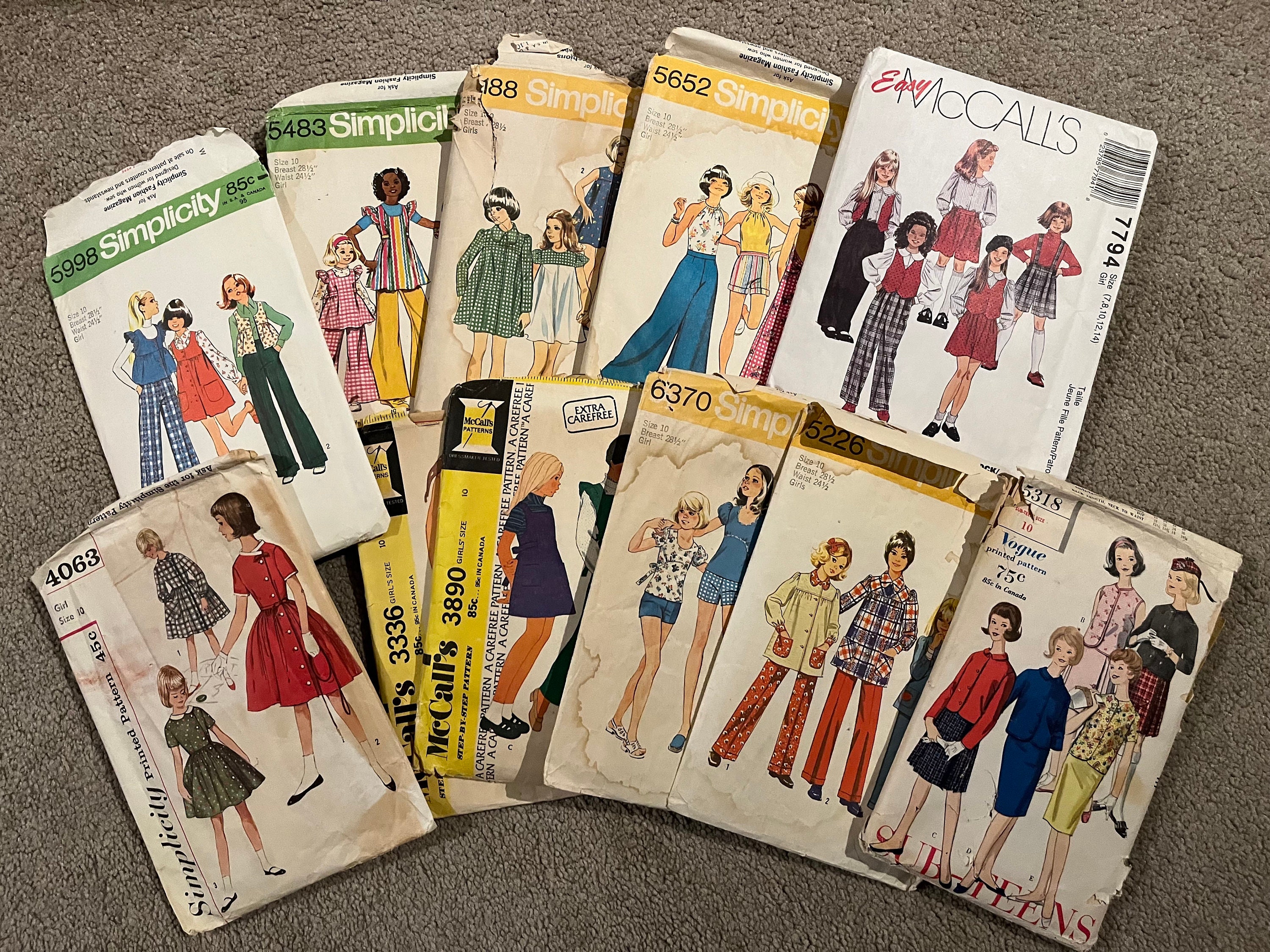 Vintage 1960-1970s Simplicity/mccalls Sewing Patterns, Women's Sewing  Patterns, Collectible Patterns Sold Separately 