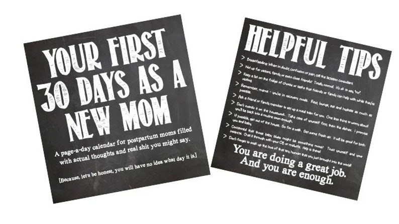 Funny Postpartum Journal: New Mom Gift, 30-Day Prompts image 6