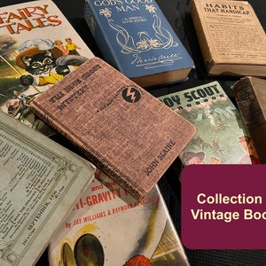 Vintage boekencollectie: sprookjes, handboek padvinders, Reader's Digest