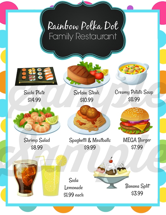 Pretend and play restaurant set sales