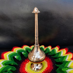 Vintage Perfume Rose Water Sprinkler|Old Nickel Plated Brass Perfume Bottle Tribal Exotic|Brass Essence Holder|Unique Indian Home Decor