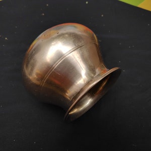 Antique Bronze Round Shaped Water Pot | Solid and Sturdy Pot | Kitchenware Utensil | Holy Brass Pot | Antique Bronze Kitchenware Collectible