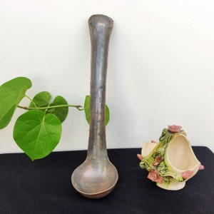 Antique Brass Solid Punch Ladle | Vintage Brass Soup Spoon | Vintage Serving Spoon Kitchenware Collectible | Heavy Brass Cream Ladle