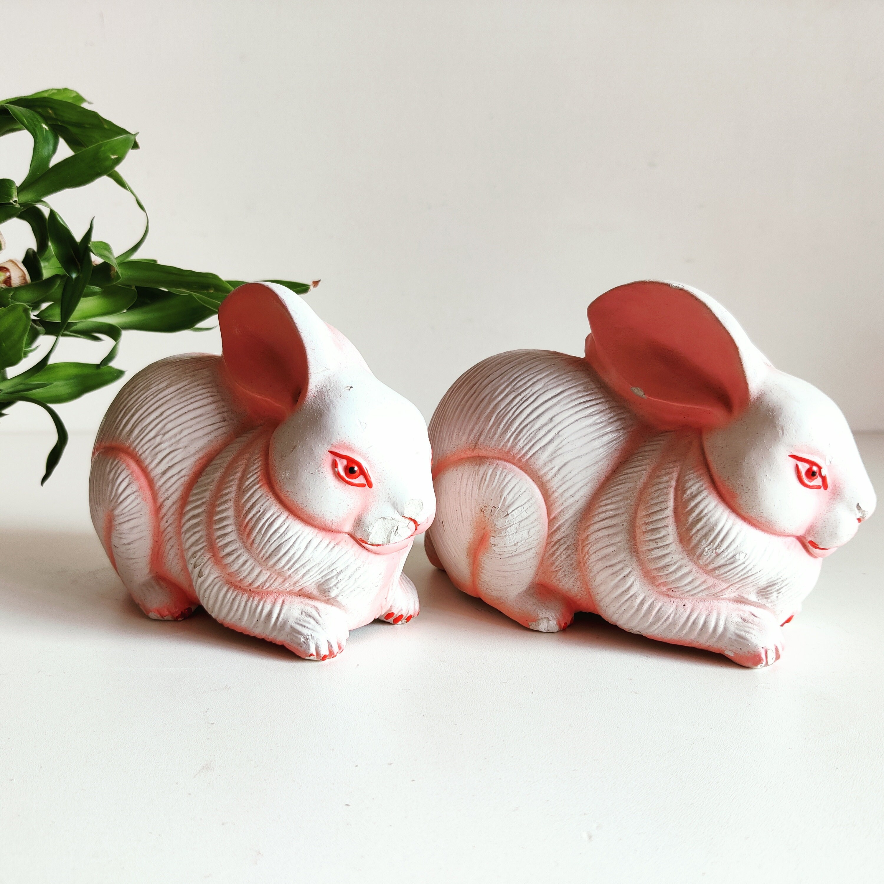 Antique Terracotta Handmade Rabbit Figure Statue Set of 2| Antique ...