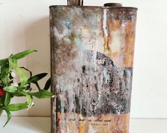 Vintage Modi Paints and Varnish Works Advertising Empty Tin Container | Empty Tin Container |Vintage Tin Container|Empty Tin Container T1018