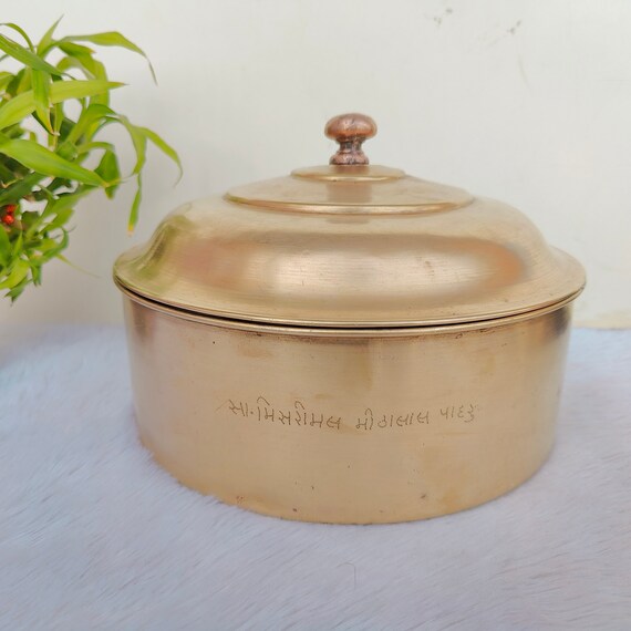 Antique Brass Storage Container | Solid Snacks Ca… - image 1