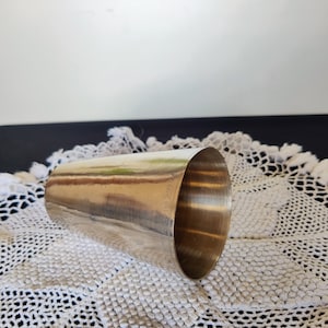 Antique Nickel Coated Brass Unique Lassi Tumbler | Antique Glass | Water Glass | Milk Glass | Lassi Tumbler | Antique Vase | Planter Decor