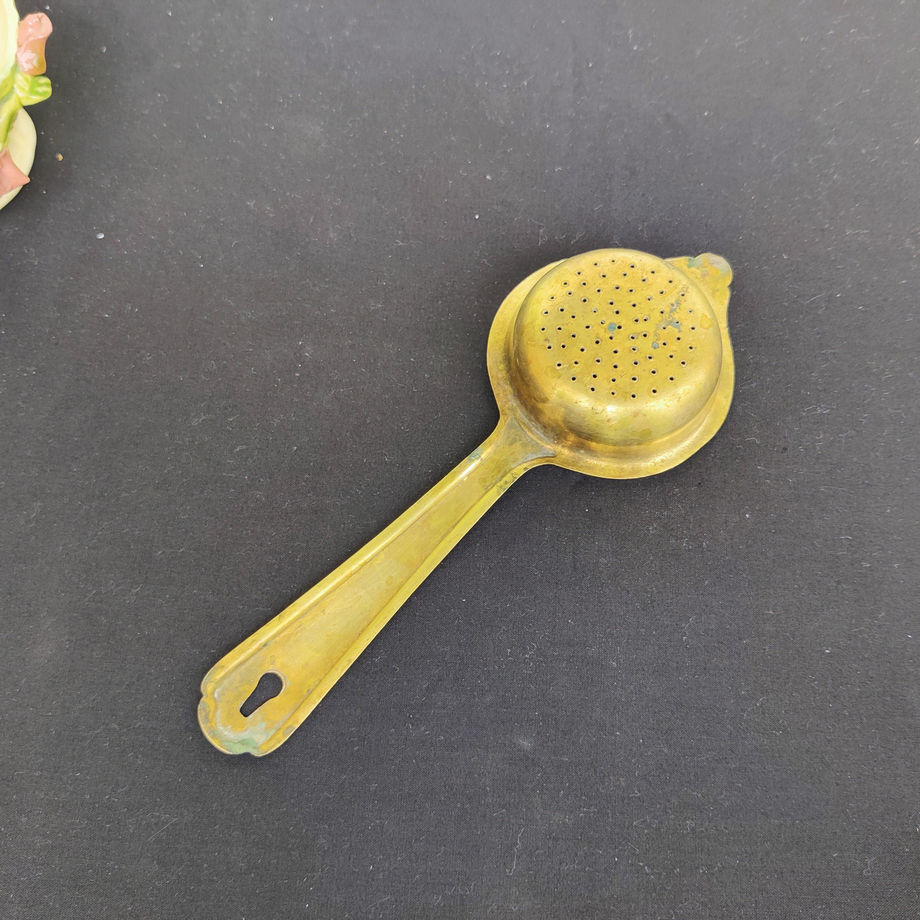 Antique Golden Brass Strainer Rare Vintage Brass Tea Etsy