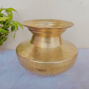 Antique Brass Planter | Vintage Brass Unique Shaped Pot | Vintage Brass Vase | Home Decorative | Modern Farmhouse Decor | Unique Flower Pot