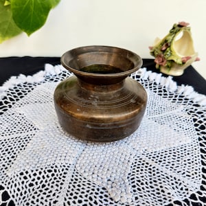 Antique Rare Brass Water Pot/Solid, Sturdy Rare Lota/Kitchenware Utensil/Holy Brass Pot/Antique Brass Kitchenware Collectible
