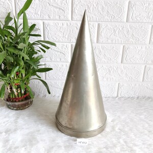Vintage Conical Shaped German Silver Letter Box | Vintage Popcorn Holder Box | Keepsake Container | Trinket Box | Antique Box Rare ME557