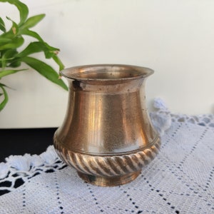 Antique Brass Water Pot | Unique Shape Ornamental Water Pot | Holy Brass Pot | Antique Brass Decor Collectible | Brass Vase |Antique Planter