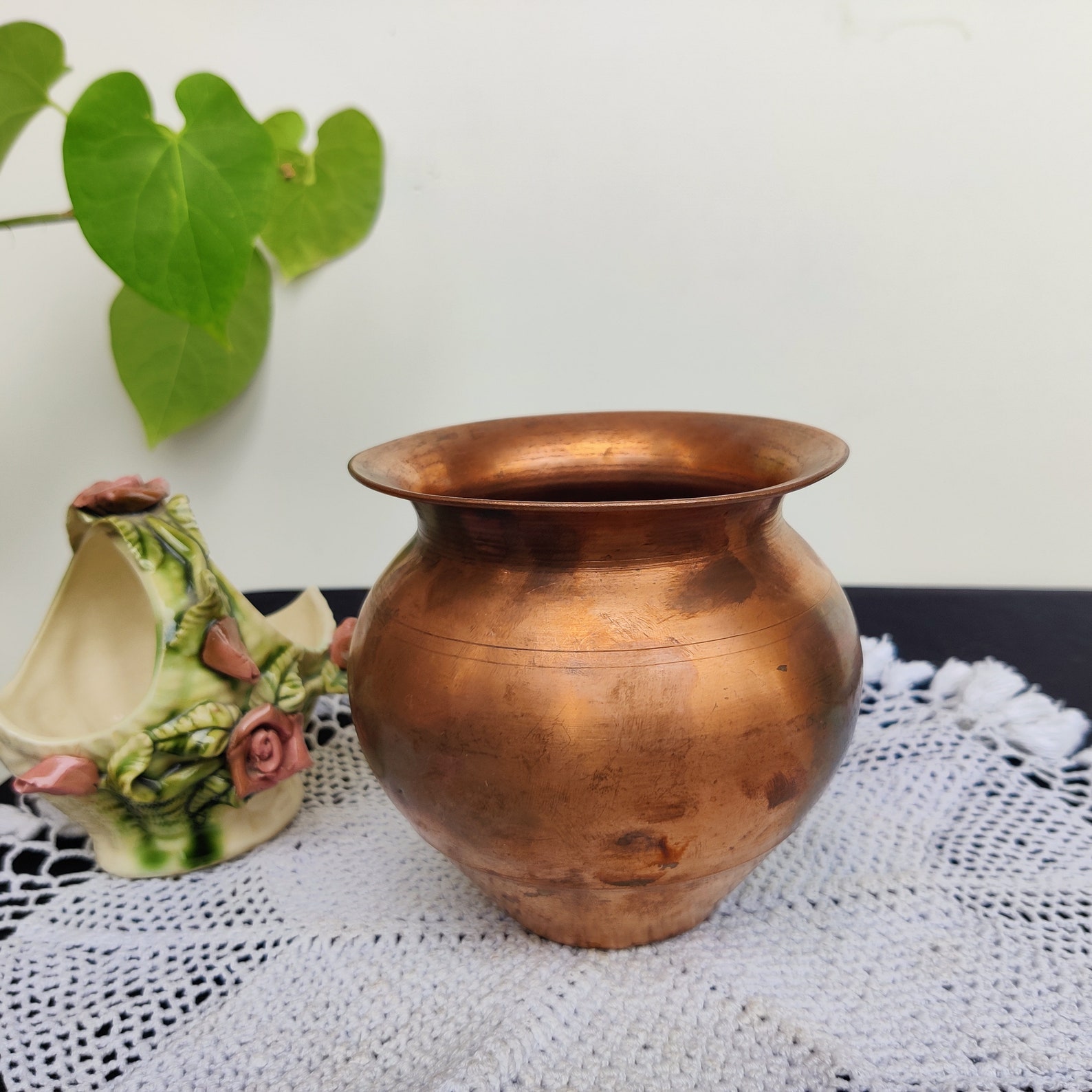 Antique Copper Water Pot/solid Lota/kitchenware Utensil/holy - Etsy