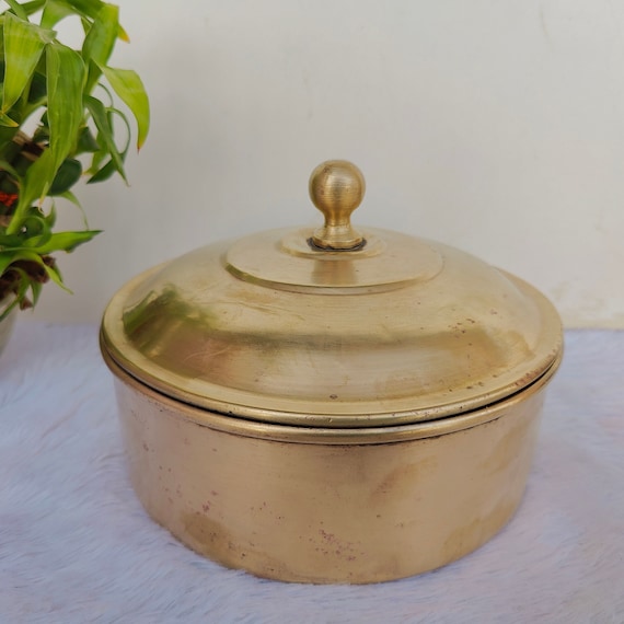 Antique Brass Storage Container | Solid Snacks Ca… - image 1