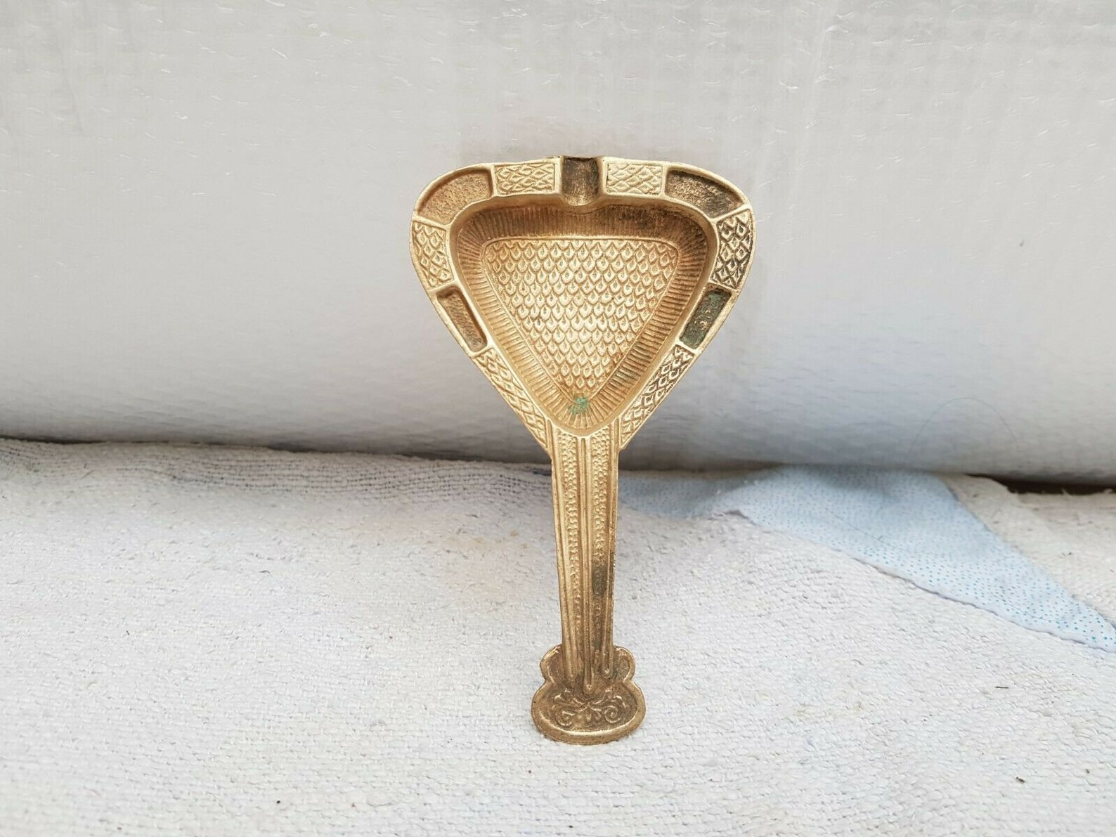 Vintage Brass Ashtray Guitar Shaped Ashtray With Delicate Etsy
