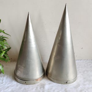 Vintage Rare Conical Shaped German Silver Letter Box | Vintage Popcorn Holder Box | Keepsake Container | Trinket Box | Antique Box 2Pc ME548