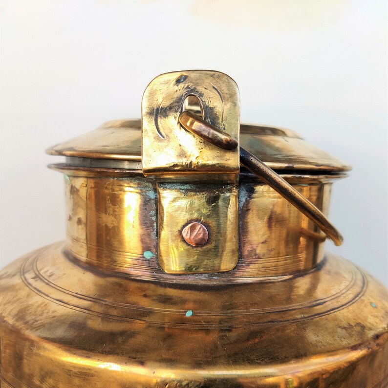 Antique Brass Water Dispenser Container With Tap Golden Etsy