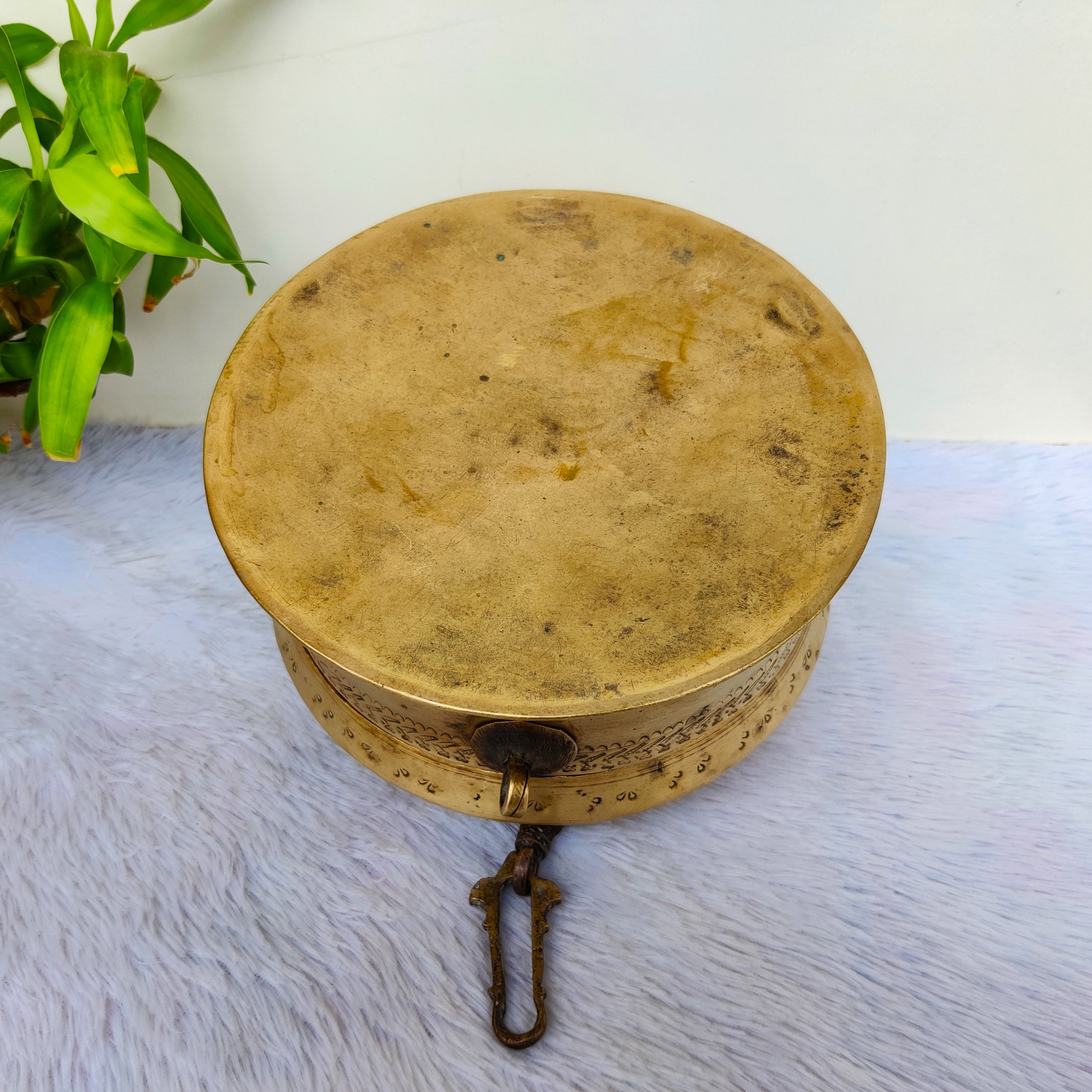 Antique Rare Brass Jewellery Box Hand Carved Box With Chain - Etsy