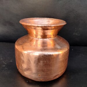 Antique Copper Water Pot/Kitchenware Utensil/Holy Unique Copper Jug/Antique Copper Kitchenware Collectible/Indian Antique Copper Collectible