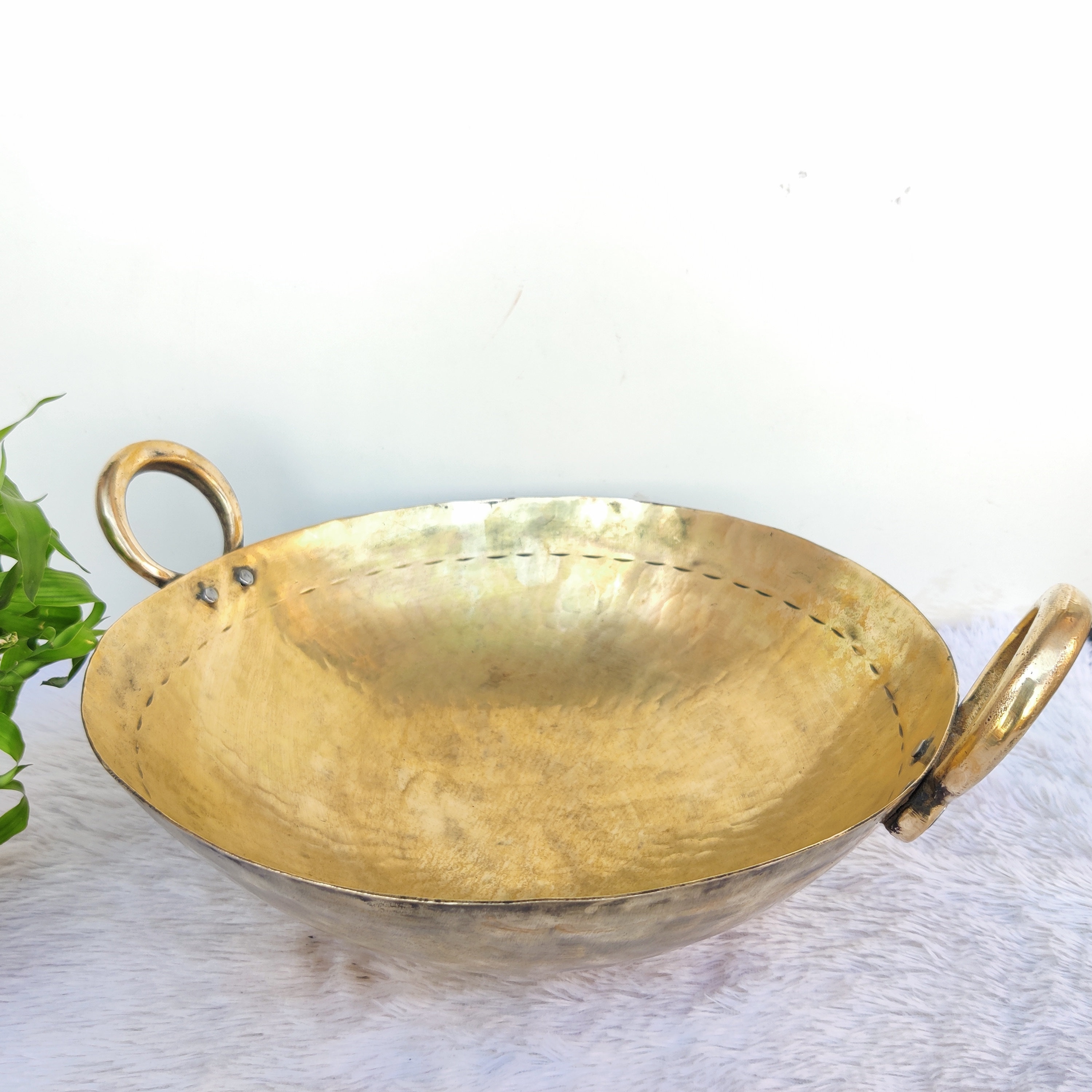 Antique Brass Kitchenware Cooking Kadai Brass Frying Vessel Vintage ...