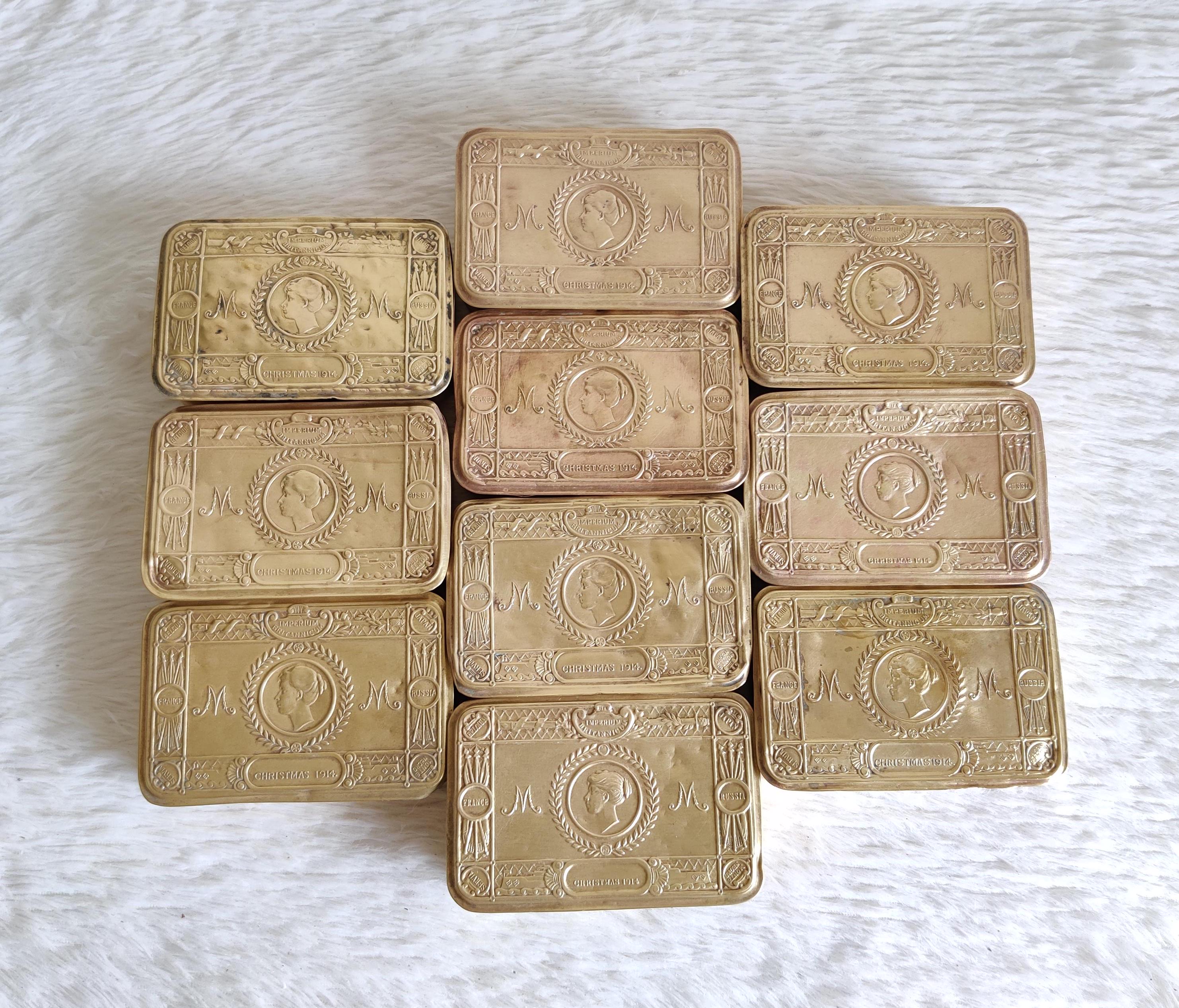 第一次世界大戦　メアリー　王女　真鍮の缶　1914年 希少 1914年製 英国メアリー王女からのクリスマスプレゼント