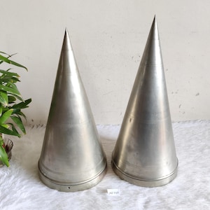 Vintage Rare Conical Shaped German Silver Letter Box | Vintage Popcorn Holder Box | Keepsake Container | Trinket Box | Antique Box 2Pc ME547