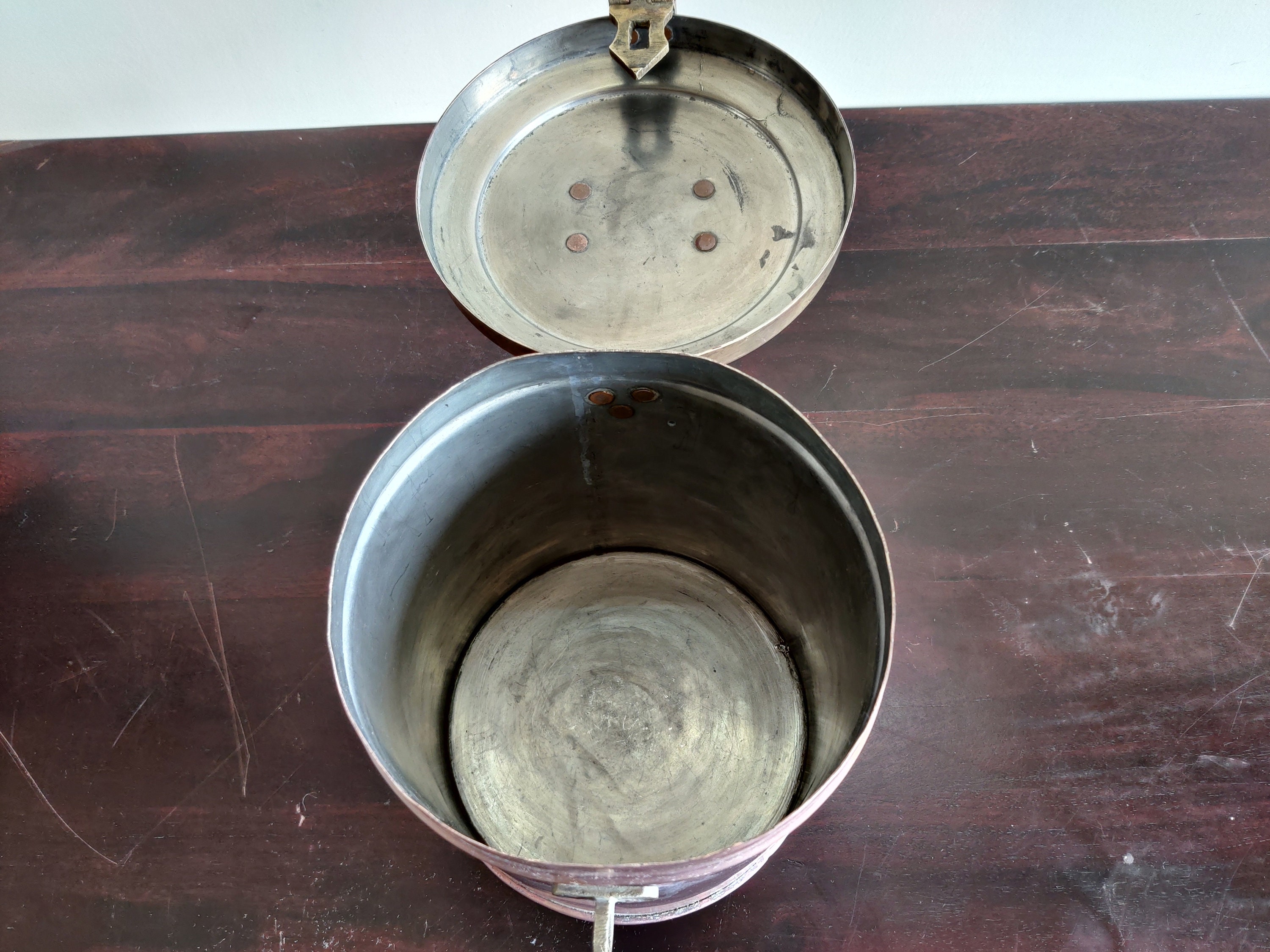 Antiker Vorratsbehälter aus Messing / Snacks Kanister / | Etsy