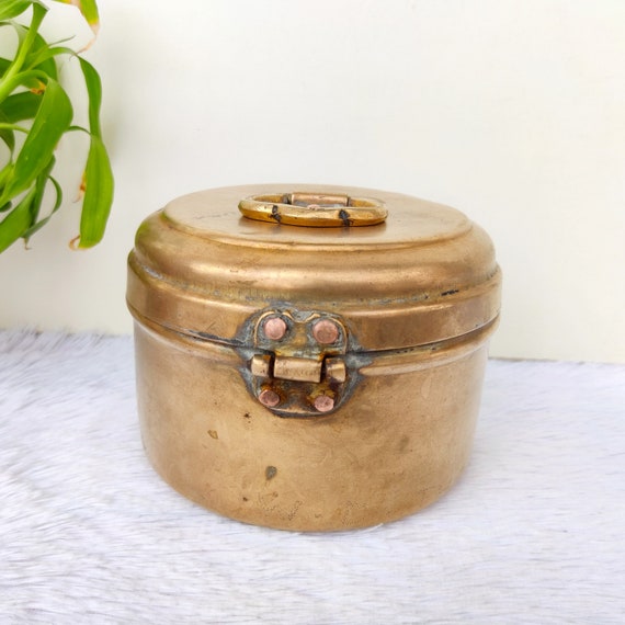 Antique Storage Brass Box | Vintage Jewellery Box… - image 5