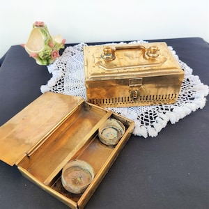 Antique Brass Betel Nut Box|Multi-Compartment Paan-Daan Box|Table Decorative Multi Compartment Box|Betel Paan Supari Brass Box Collectible