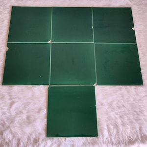 Antique Richard Brand England Green Shade Unused Ceramic Tile Architecture 7 Pcs | Furniture Tile | Architectural Tile | Home Decor | CT270