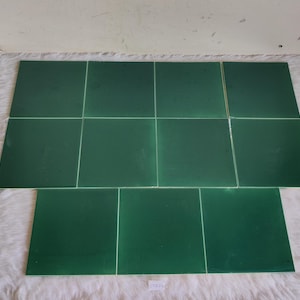 Antique Richard Brand England Green Shade Unused Ceramic Tile Architecture 11 Pcs | Furniture Tile | Architectural Tile | Home Decor | CT274