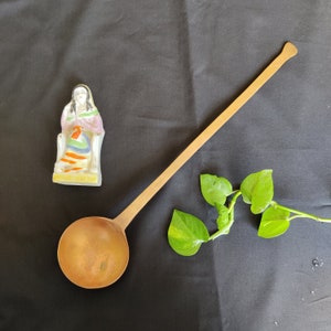 Antique Brass Heavy Weight Ladle | Vintage Brass Spoon | Vintage Serving Spoon Kitchenware Collectible | Brass Cutlery |Antique Kitchen Tool
