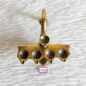 Antique Brass 5 Wicks Devotional Oil Lamp | Worshiping Oil Brass Lamp | Brass Deepak | Religious Home / Temple Decor Collectible MT284
