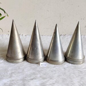 Vintage Conical Shaped German Silver Letter Box | Vintage Popcorn Holder Box | Keepsake Container | Trinket Box | Antique Box Rare 4Pc ME552