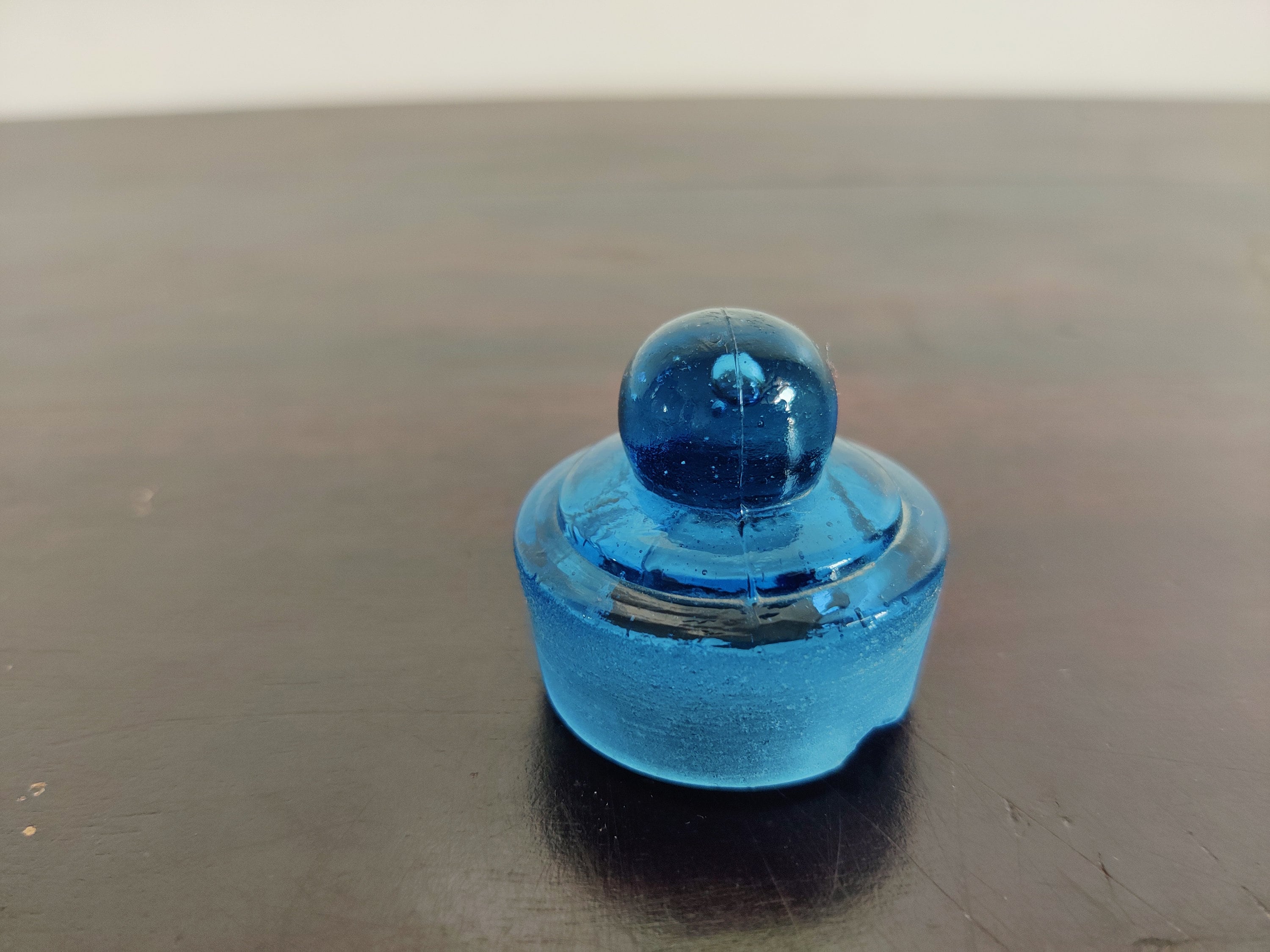 1940s Vintage Blue Glass Candy Dish Jar With Lid | Antique Glass