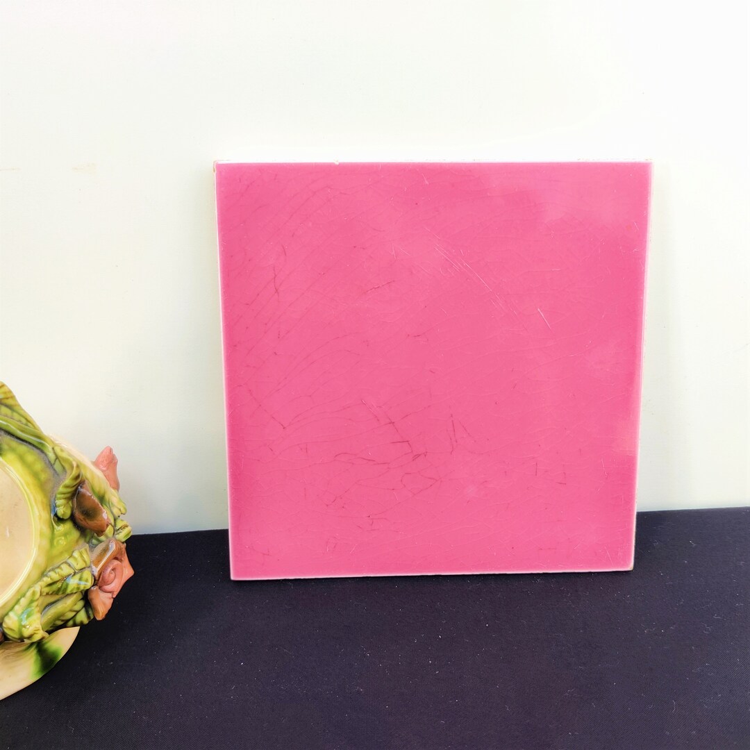 Vintage Watermelon Pink Architecture Tile H & R Johnson Ltd. England ...