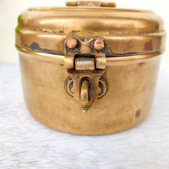 Antique Storage Brass Box | Vintage Jewellery Box… - image 10