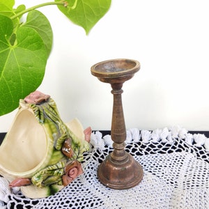 Antique Brass Solid Standing Oil Lamp | Traditional Vilakku | Brass Diwali Lamp | Spiritual Diya for Temple&Pooja Decor | Indian Candle Lamp