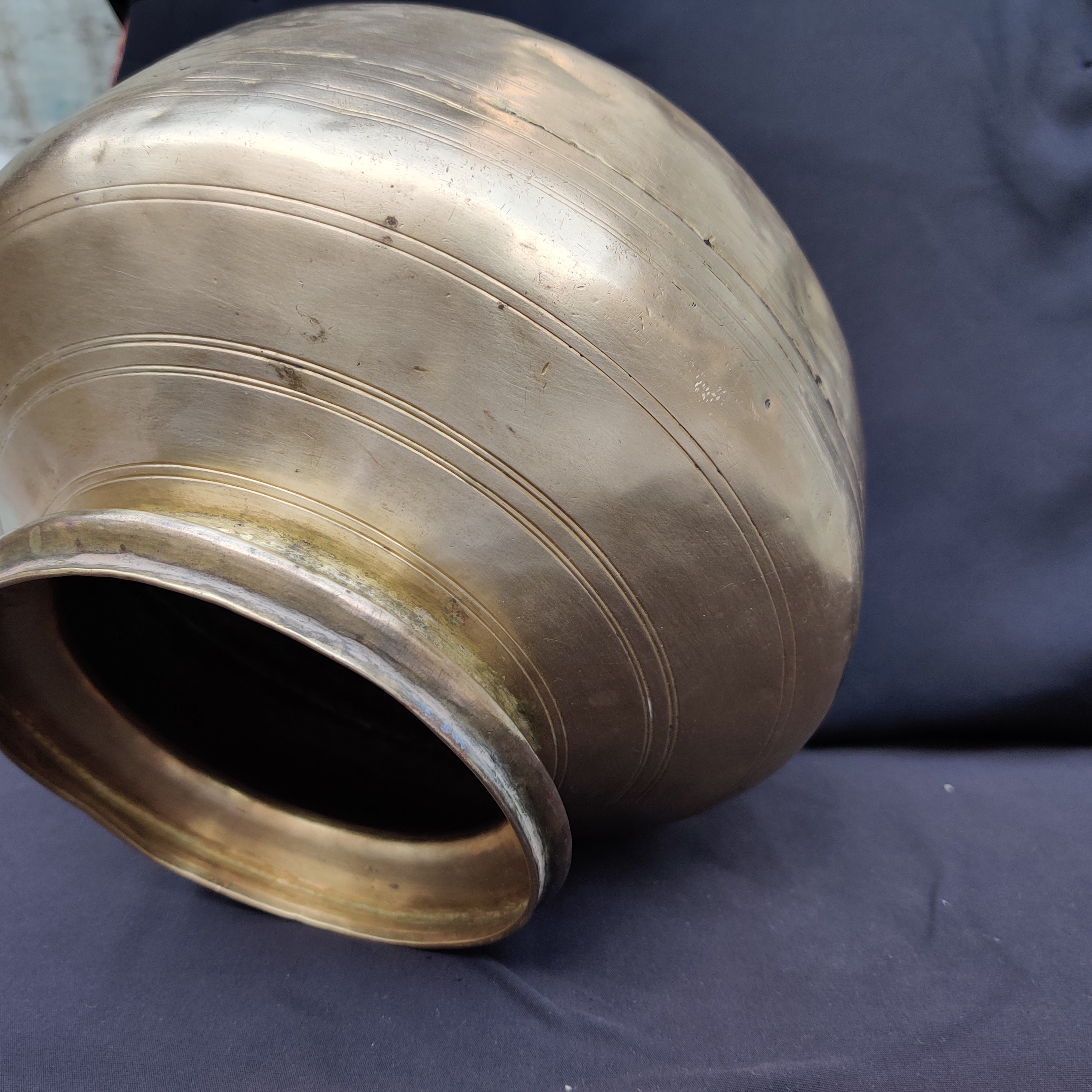 Antique Brass Kitchenware Versatile Cooking Bowl / Degchi / Handi