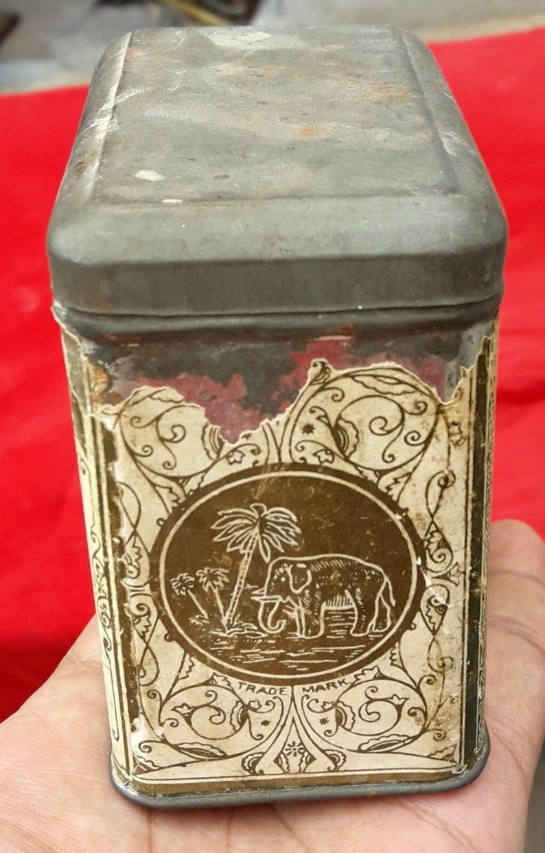 Tin Box England Vintage Rare Thomas Bear/'s /& Sons-Golden Birdseye Tobacco Adv