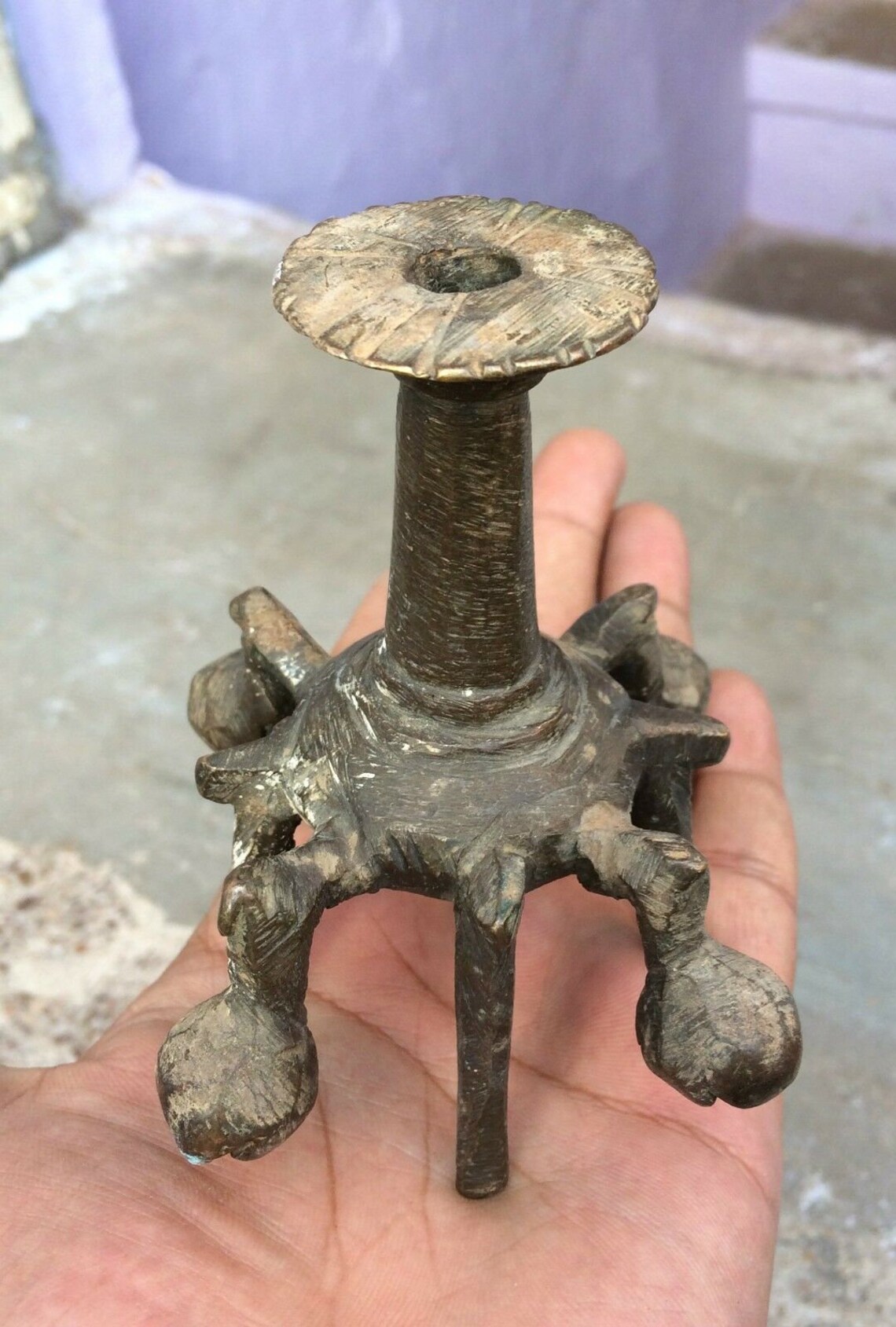 Antique Casted Brass Kohl Holder Pot Old Kajal Bottle Etsy UK