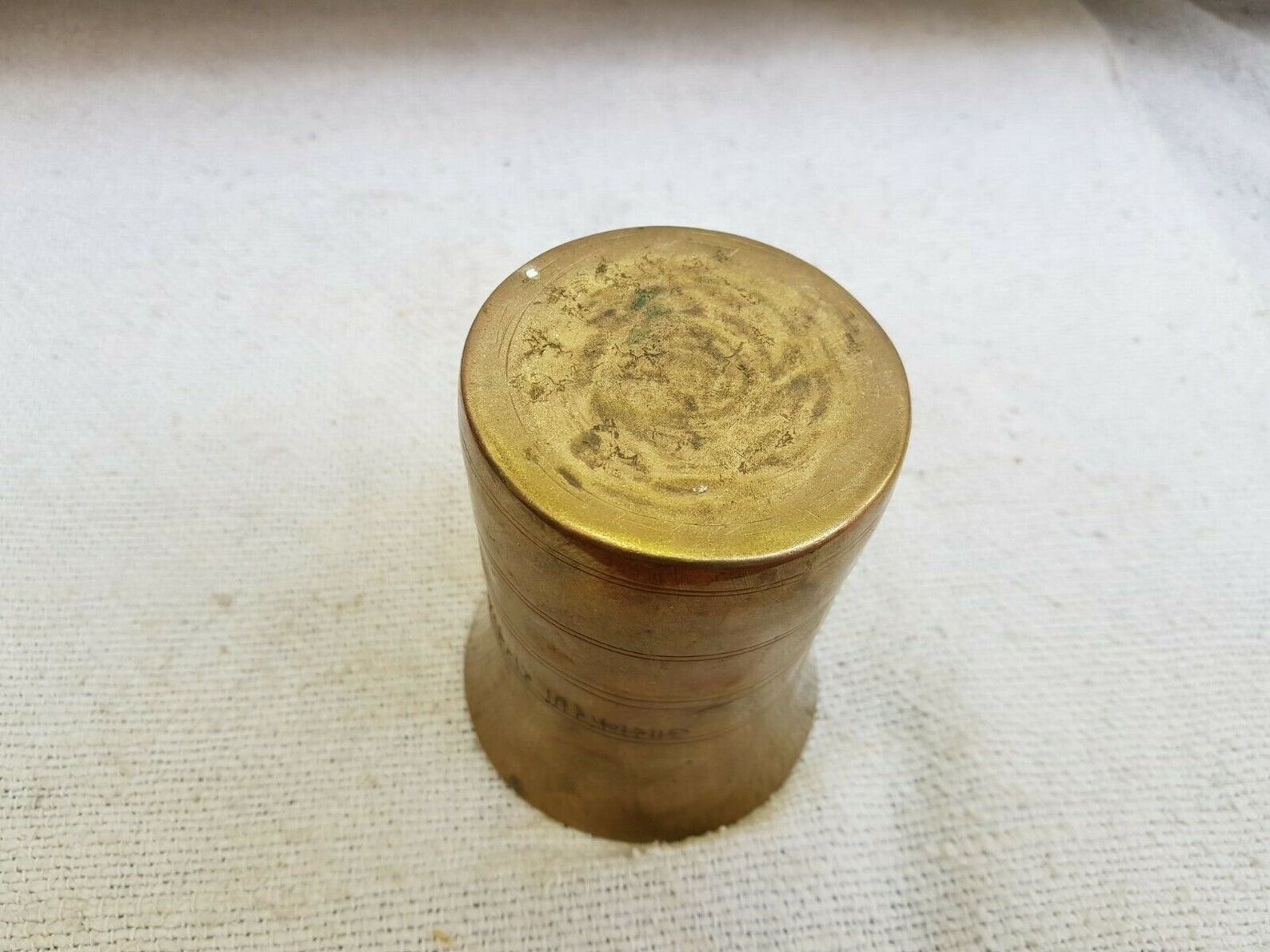 Antique Rare Dots Design Heavy Bronze Tumbler Vintage Bell Etsy