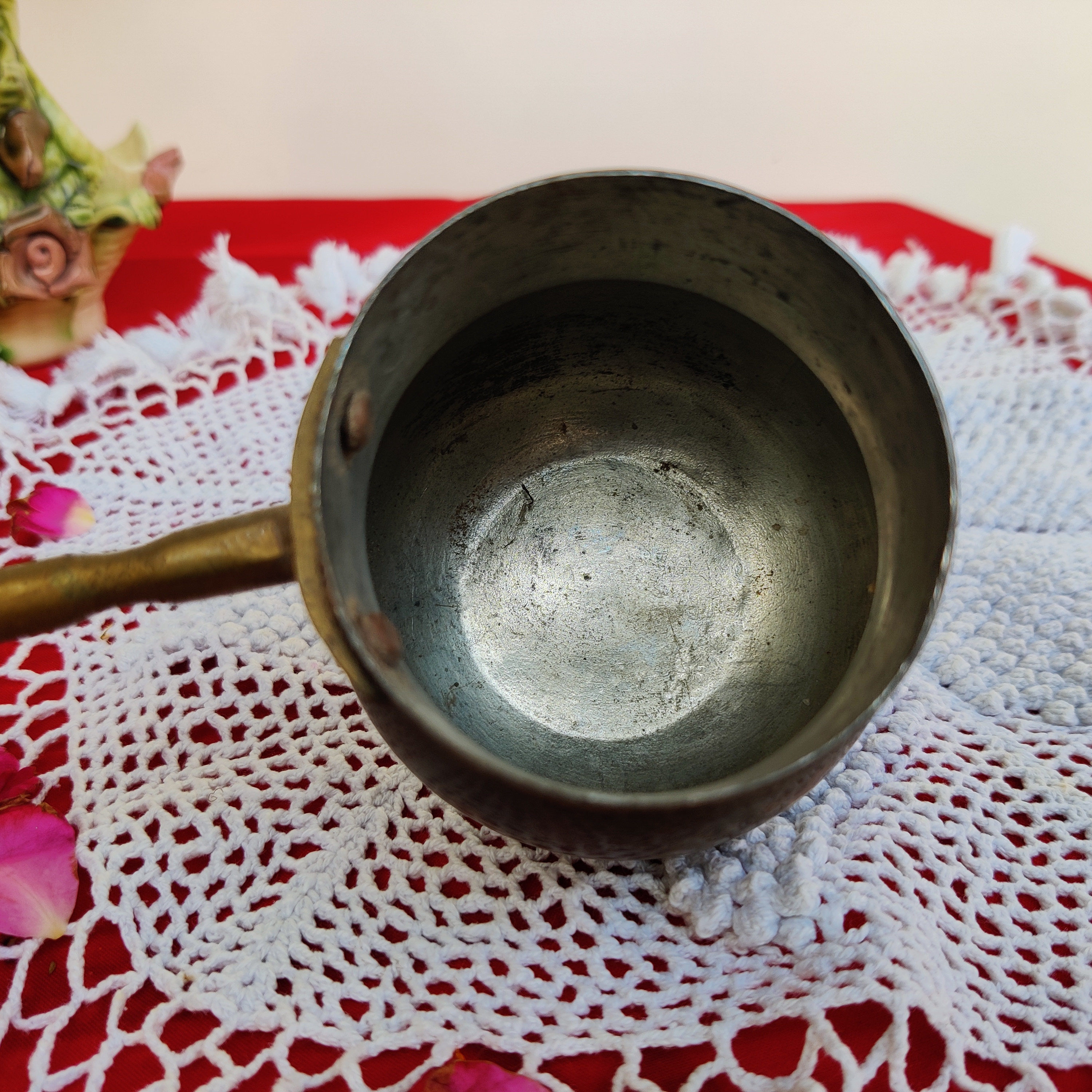 Antique Brass Coffee Pot With Handle Antique Tin Coated Brass Water Pot