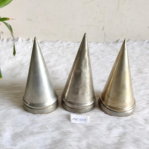 Vintage Conical Shaped German Silver Letter Box | Vintage Popcorn Holder Box | Keepsake Container | Trinket Box | Antique Box Rare 3Pc ME555