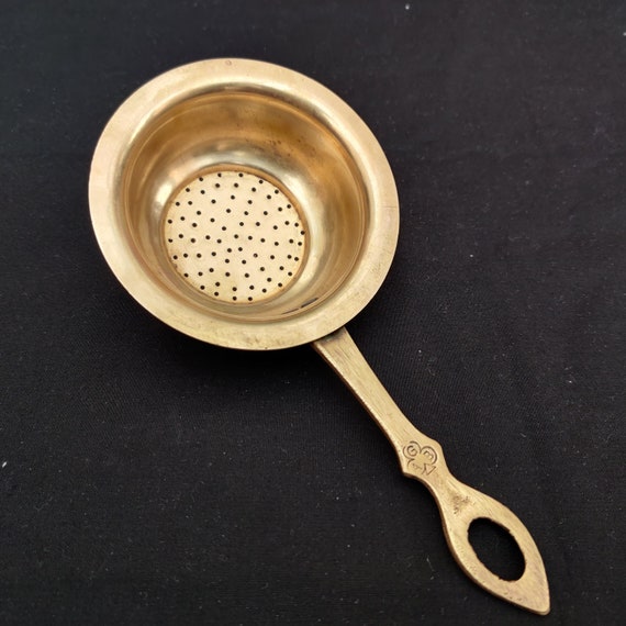 Antique Brass Strainer | Rare Vintage Brass Tea Strainer | Indian 