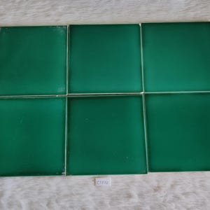 Antique DK Brand Green Shade Ceramic Tile Architecture Japan 6 Pcs| Furniture Tile | Architectural Tile | Home Decor Garden Decorative CT274