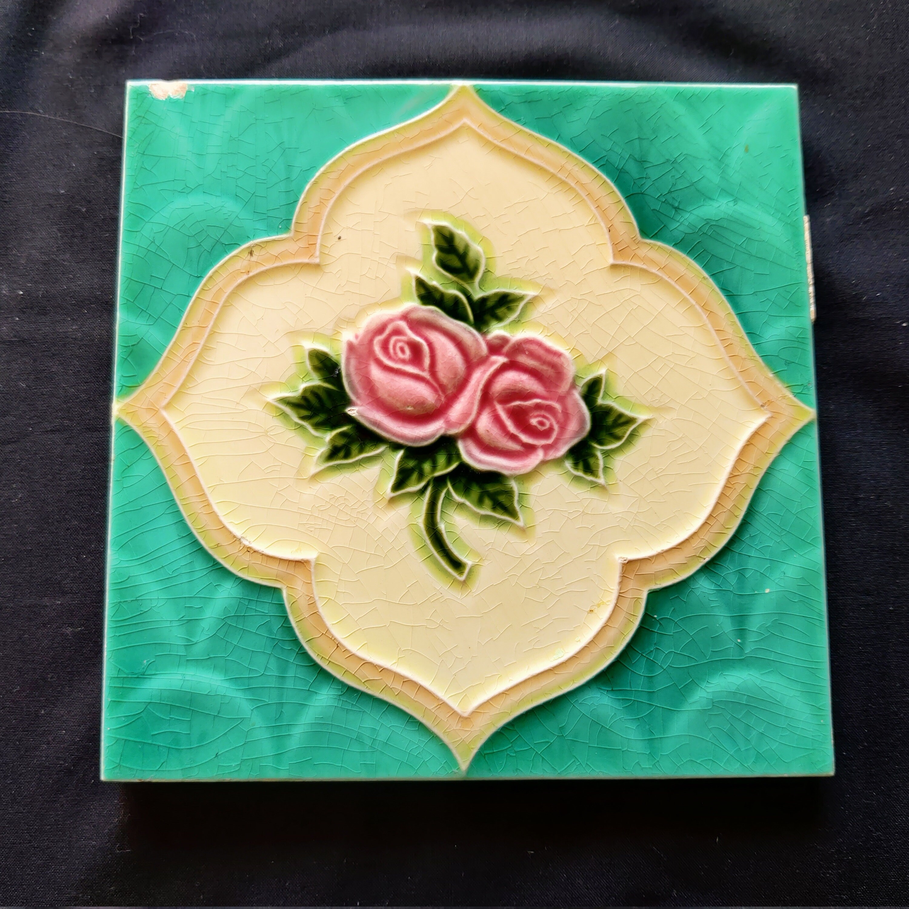 【Ribuさま】vintage flower tile ❀ 野に咲くお花の 陶板 Ribuさま】vintage flower tile ❀ 野に咲くお花の 陶板 Ribu