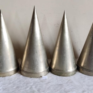 Vintage Conical Shaped German Silver Letter Box | Vintage Popcorn Holder Box | Keepsake Container | Trinket Box | Antique Box Rare 4Pc ME556