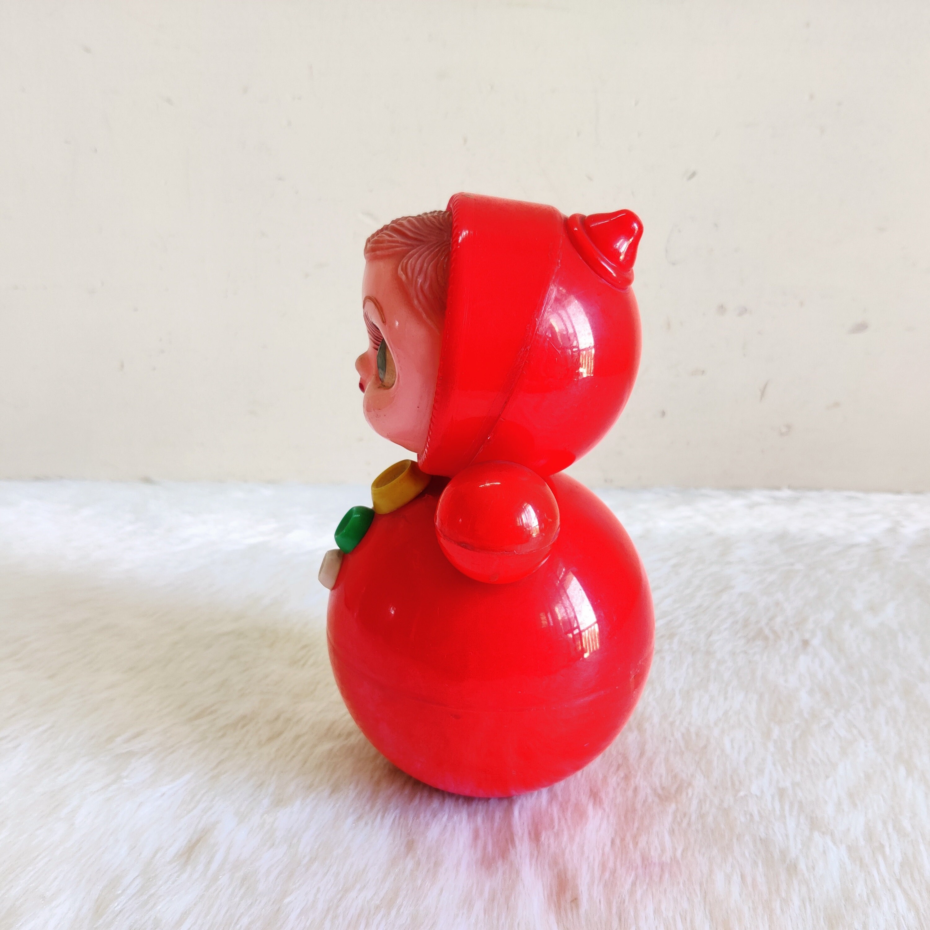 1940s Vintage Roly-poly Doll Toy Japan Making Good Sound Kids